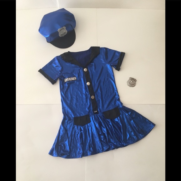 Girls 3 piece set cop police Halloween costume - Picture 2 of 2